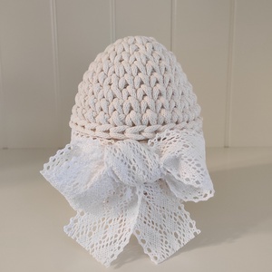 Tojás formájú tároló csipkével - Meska.hu