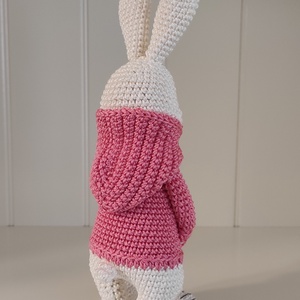 KÉSZLETEN!  Nyuszi kapucnis pulcsiban... - játék & sport - plüssállat & játékfigura - nyuszi - Meska.hu