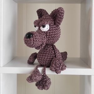 KÉSZLETEN!  Késztermék! Amigurumi Karesz a farkas ujjbáb - játék & sport - bábok - ujjbáb - Meska.hu