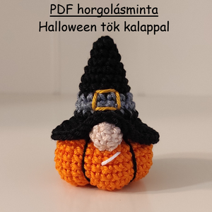 PDF horgolásminta - Halloween tök kalappal... - Meska.hu