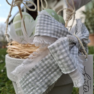 Húsvéti szívcsokor dekoráció - ünnepi díszek, dekorációk - húsvéti díszek és dekorációk - húsvéti asztaldíszek - Meska.hu