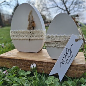 Húsvéti tojás dekoráció, Ünnepi díszek, dekorációk, Húsvéti díszek és dekorációk, Húsvéti asztaldíszek, Famegmunkálás, Gipszöntés, MESKA