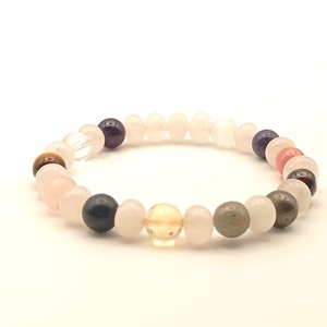 DNS Rózsakvarc 8 mm karkötő - ékszer - karkötő - ásványkarkötő - Meska.hu