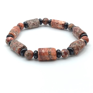 Leopárd jáspis - Ónix karkötő - Meska.hu