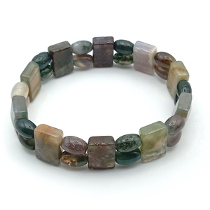 Indiai achát színes kétsoros karkötő - ékszer - karkötő - ásványkarkötő - Meska.hu