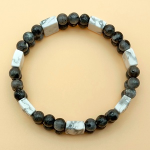 Howlit - Larvikit kétsoros karkötő - ékszer - karkötő - ásványkarkötő - Meska.hu