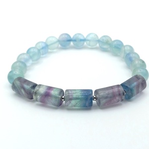 Fluorit - kék karkötő, Ékszer, Karkötő, Gyöngyös karkötő, Ékszerkészítés, MESKA