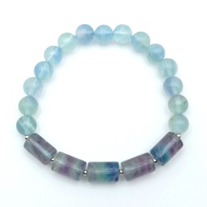 Fluorit - kék karkötő - ékszer - karkötő - gyöngyös karkötő - Meska.hu