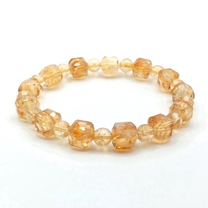 Citrin fazettált kocka karkötő, Ékszer, Karkötő, Ásványkarkötő, Ékszerkészítés, MESKA