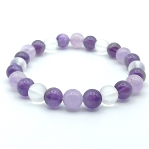 Ametiszt - matt Hegyikristály karkötő, Ékszer, Karkötő, Ásványkarkötő, Ékszerkészítés, MESKA