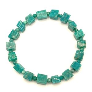 Amazonit kocka karkötő - Meska.hu