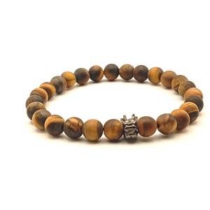 Tigrisszem matt - sárkányfej férfi karkötő, Ékszer, Karkötő, Ásványkarkötő, Ékszerkészítés, MESKA