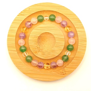 Pasztell színű ásványkarkötő - Meska.hu