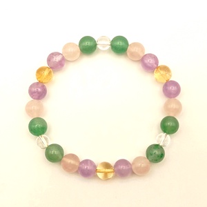 Pasztell színű ásványkarkötő - ékszer - karkötő - ásványkarkötő - Meska.hu