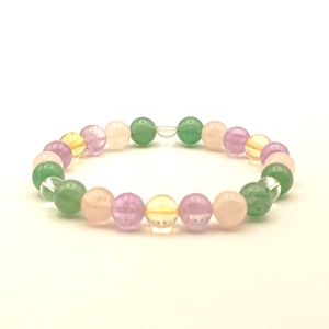 Pasztell színű ásványkarkötő - ékszer - karkötő - ásványkarkötő - Meska.hu