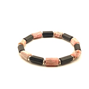 Rodokrozit - Ónix karkötő, Ékszer, Karkötő, Ásványkarkötő, Ékszerkészítés, MESKA