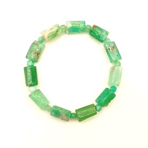 Krizopráz csiszolt hasáb karkötő - ékszer - karkötő - ásványkarkötő - Meska.hu