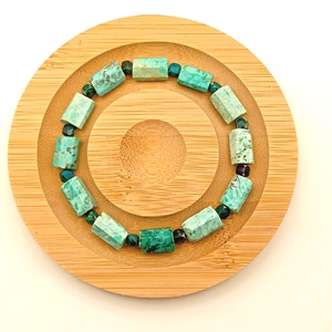 Krizokolla matt hasáb karkötő, Ékszer, Karkötő, Ásványkarkötő, Ékszerkészítés, MESKA