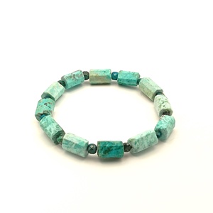 Krizokolla matt hasáb karkötő - ékszer - karkötő - ásványkarkötő - Meska.hu