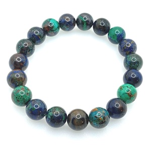 Azurit-malachit 10 mm karkötő, Ékszer, Karkötő, Ásványkarkötő, Gyöngyfűzés, gyöngyhímzés, MESKA