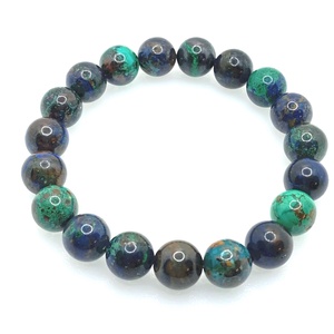 Azurit-malachit 10 mm karkötő - ékszer - karkötő - ásványkarkötő - Meska.hu