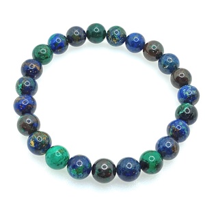 Azurit-malachit 8 mm karkötő - ékszer - karkötő - ásványkarkötő - Meska.hu