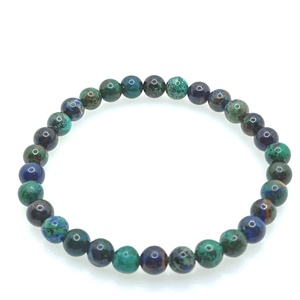 Azurit-malachit 6 mm karkötő, Ékszer, Karkötő, Ásványkarkötő, Ékszerkészítés, MESKA