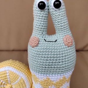 Horgolt, amigurumi citrom csiga - Meska.hu