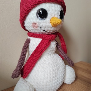 Horgolt, amigurumi hóember - karácsony - karácsonyi lakásdekoráció - karácsonyi manók, figurák - Meska.hu