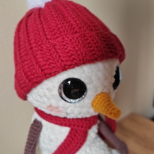 Horgolt, amigurumi hóember - karácsony - karácsonyi lakásdekoráció - karácsonyi manók, figurák - Meska.hu