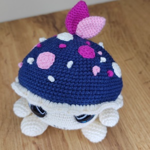 Amigurumi gomba, kék - otthon & életmód - babaszoba, gyerekszoba - babaszoba dekoráció - Meska.hu