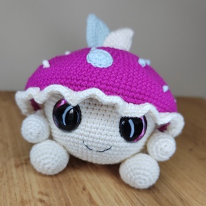 Amigurumi gomba, rózsaszín - otthon & életmód - babaszoba, gyerekszoba - babaszoba dekoráció - Meska.hu