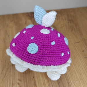Amigurumi gomba, rózsaszín - otthon & életmód - babaszoba, gyerekszoba - babaszoba dekoráció - Meska.hu