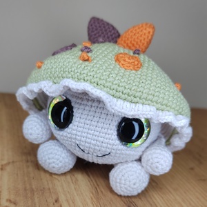 Amigurumi gomba, rózsaszín, Otthon & Életmód, Babaszoba, gyerekszoba, Babaszoba dekoráció, Horgolás, Varrás, MESKA