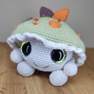 Amigurumi gomba, rózsaszín - otthon & életmód - babaszoba, gyerekszoba - babaszoba dekoráció - Meska.hu