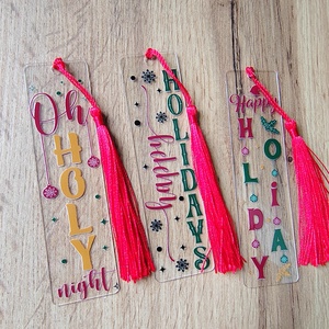 Karácsonyi könyvjelző, piros-zöld - könyv & zene - könyvjelző - Meska.hu