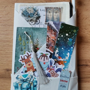 Karácsonyi csomag, kék, DIY (Csináld magad), Egységcsomag, Scrapbook, MESKA