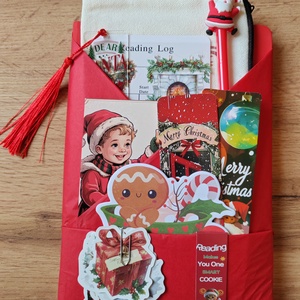 Karácsonyi csomag, piros, DIY (Csináld magad), Egységcsomag, Scrapbook, MESKA