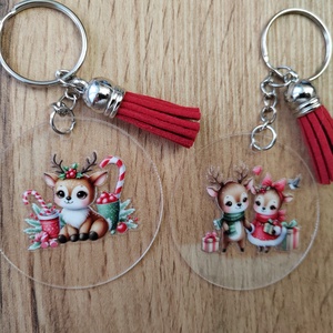 Karácsonyi kulcstartó, szarvas, Táska & Tok, Kulcstartó & Táskadísz, Kulcstartó, Mindenmás, MESKA