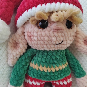 Karácsonyi manó - karácsony - karácsonyi lakásdekoráció - karácsonyi manók, figurák - Meska.hu