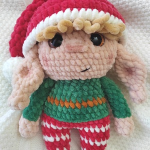 Karácsonyi manó, Karácsony, Karácsonyi lakásdekoráció, Karácsonyi manók, figurák, Horgolás, Varrás, MESKA