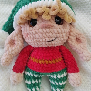 Karácsonyi manó, Karácsony, Karácsonyi lakásdekoráció, Karácsonyi manók, figurák, Horgolás, Varrás, MESKA