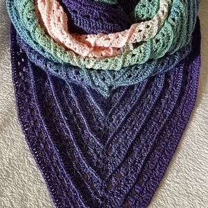 Horgolt vállkendő Tavasz  - Meska.hu