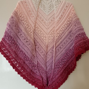 Horgolt vállkendő Mályva  - ruha & divat - sál, sapka, kendő - kendő - Meska.hu