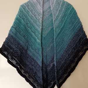 Horgolt vállkendő Tenger  - ruha & divat - sál, sapka, kendő - kendő - Meska.hu