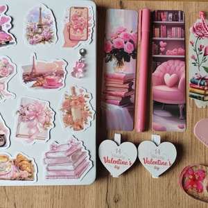 Valentin napi csomag, fehér/rózsaszín  - diy (csináld magad) - egységcsomag - Meska.hu