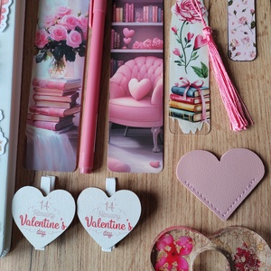 Valentin napi csomag, fehér/rózsaszín  - diy (csináld magad) - egységcsomag - Meska.hu