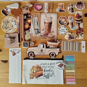 Kávé és édesség Bookish Bundle , DIY (Csináld magad), Egységcsomag, Scrapbook, MESKA