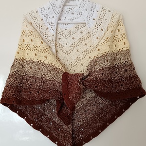 Horgolt vállkendő Süti  - ruha & divat - sál, sapka, kendő - vállkendő - Meska.hu