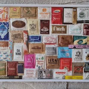 Fehér keretes cukorkép. 40 x 30 cm., Művészet, Kollázs, Mindenmás, MESKA